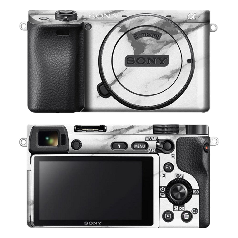 Sony A6400 camera skin - Marble White