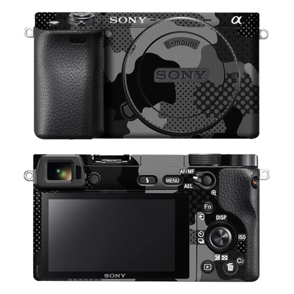 Sony A6400 camera skin - Military Black Camo