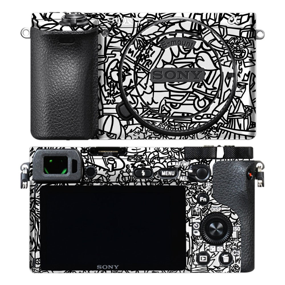 Sony A6500 camera skin - Classic Doodle
