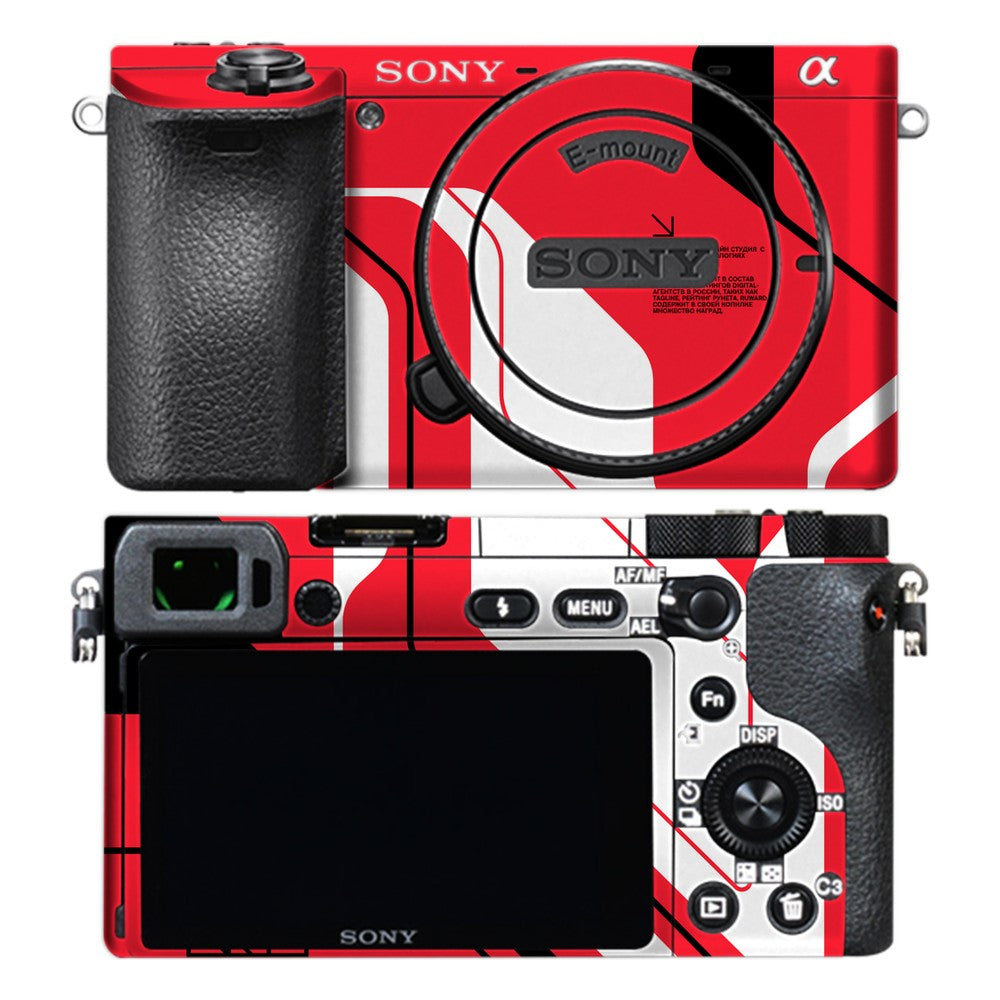 Sony A6500 camera skin - Cyber Red