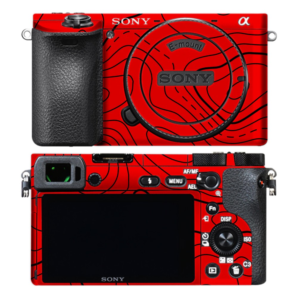 Sony A6500 camera skin - Damascus Red