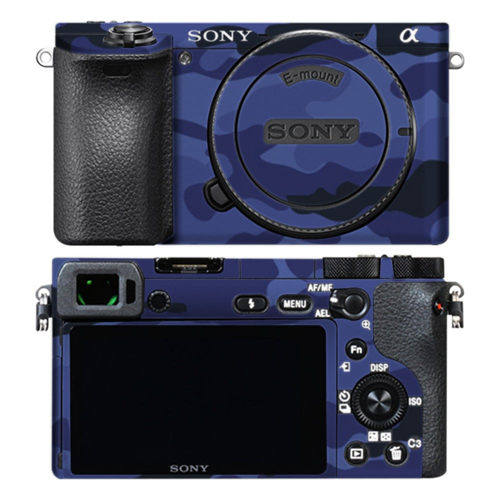Sony A6500 camera skin - Dark Blue Camo