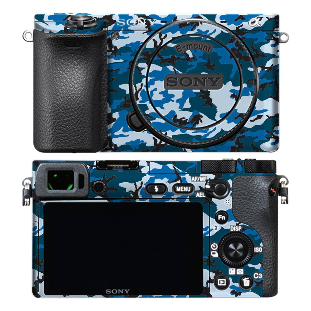 Sony A6500 camera skin - Digital Blue Camo