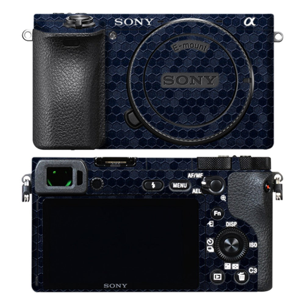 Sony A6500 camera skin - Honeycomb Blue