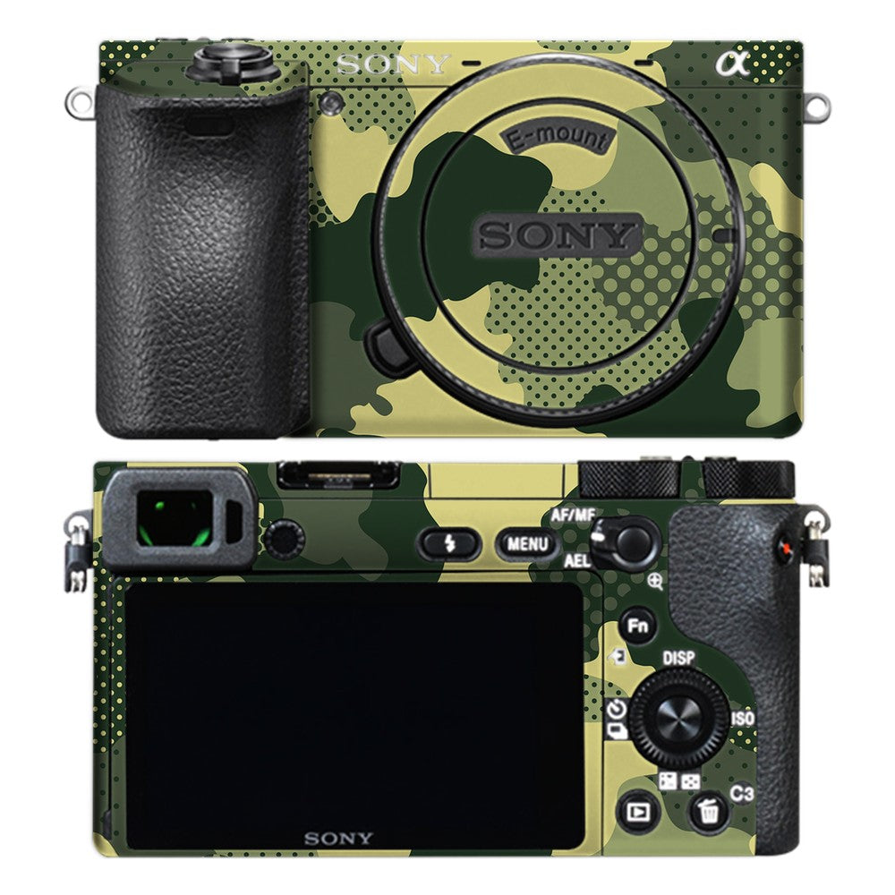 Sony A6500 camera skin - Military Green Camo