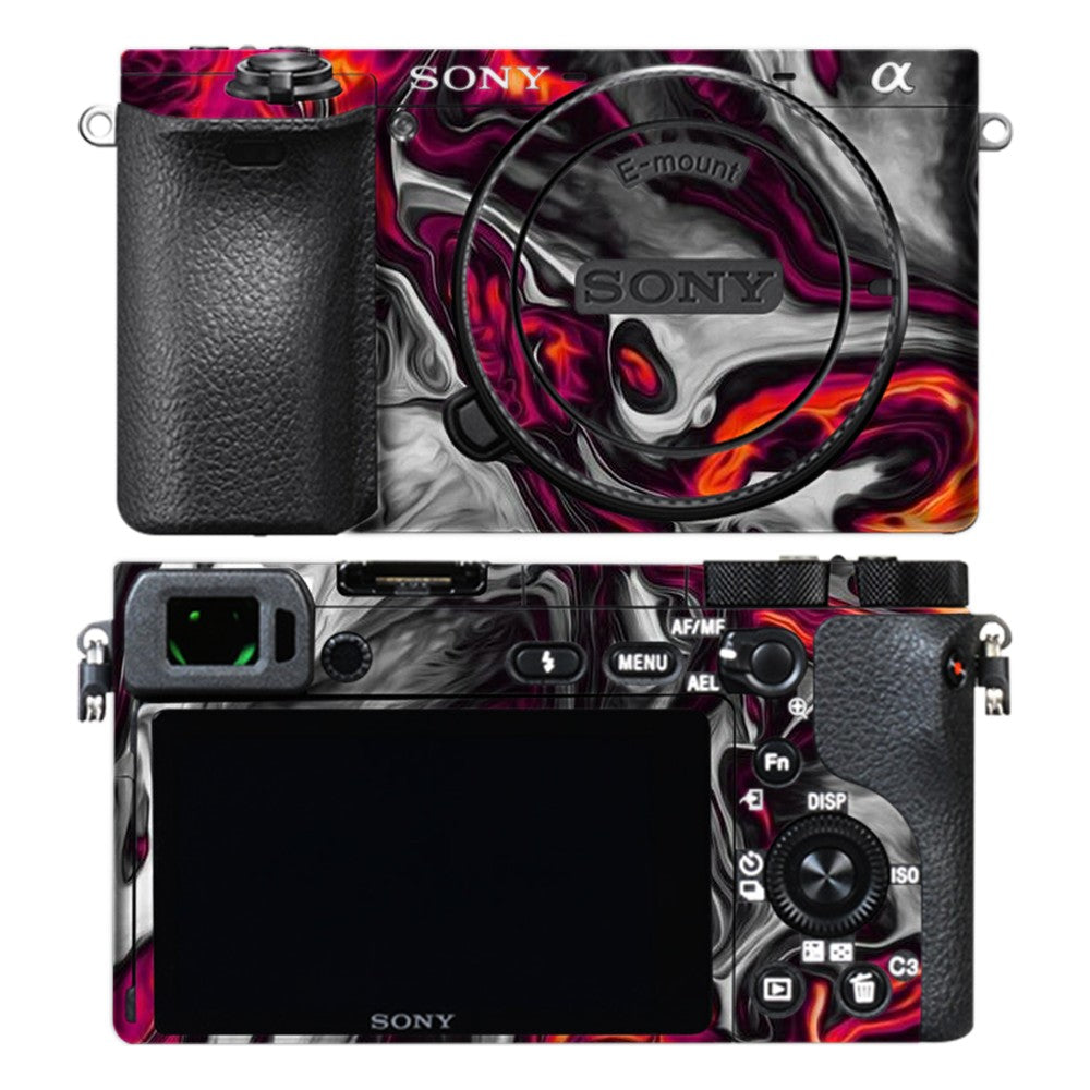 Sony A6500 camera skin - Red Hot Lava