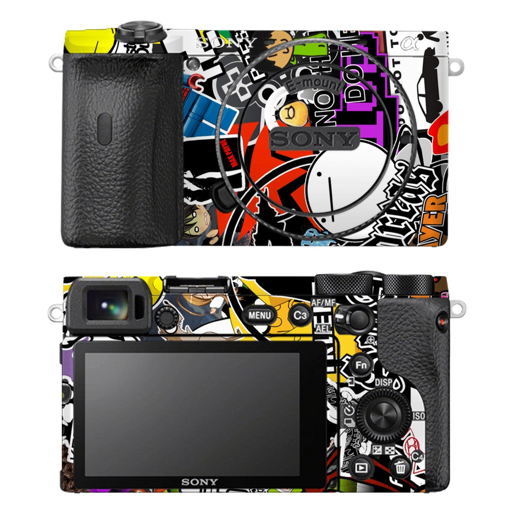 Sony A6600 camera skin - 90s Doodle