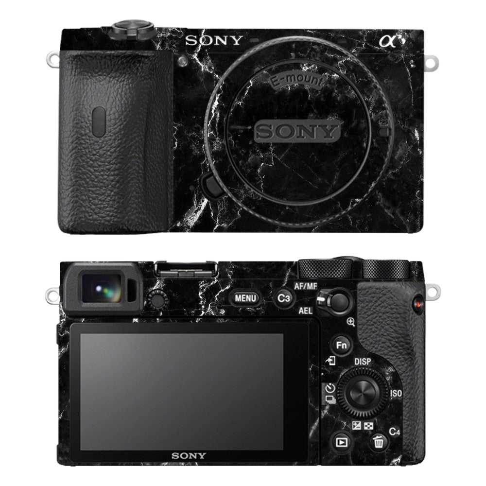 Sony A6600 camera skin - Black Marble