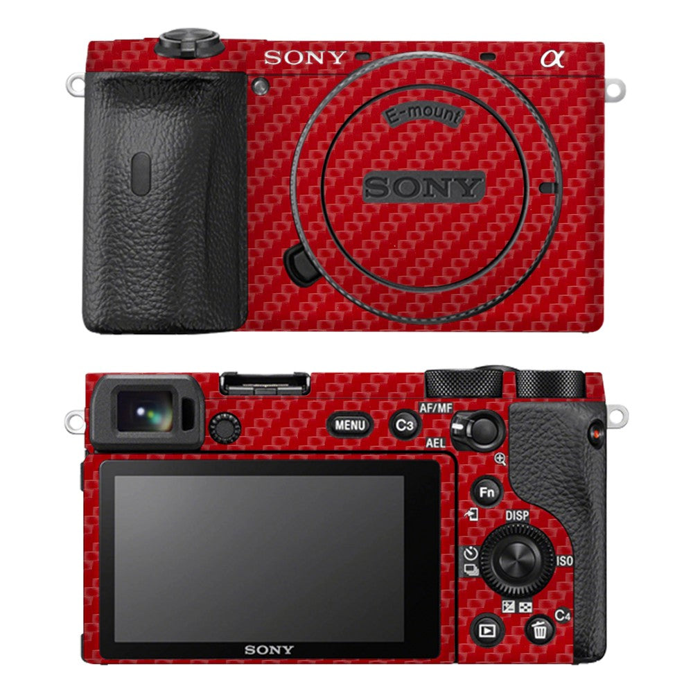 Sony A6600 camera skin - Carbon Red