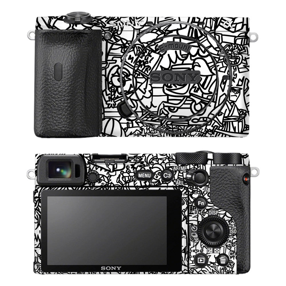 Sony A6600 camera skin - Classic Doodle