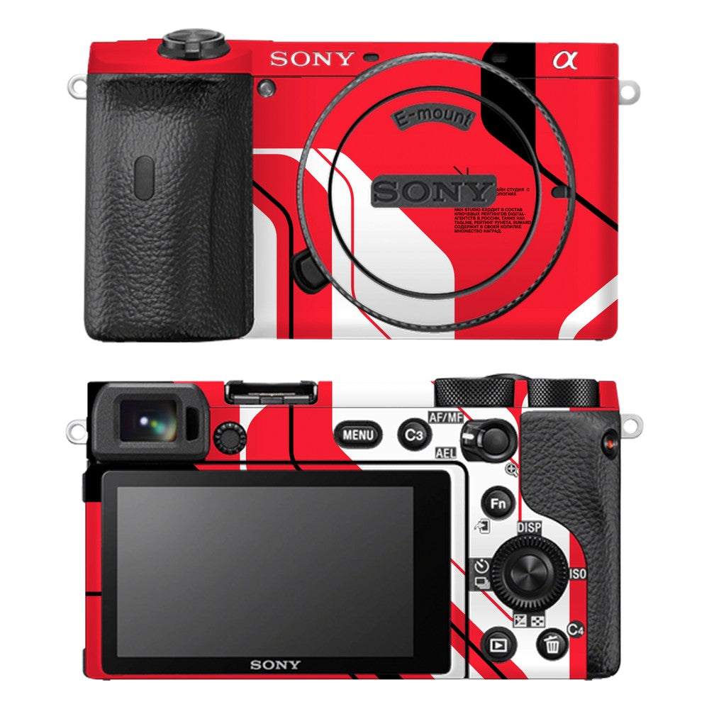 Sony A6600 camera skin - Cyber Red