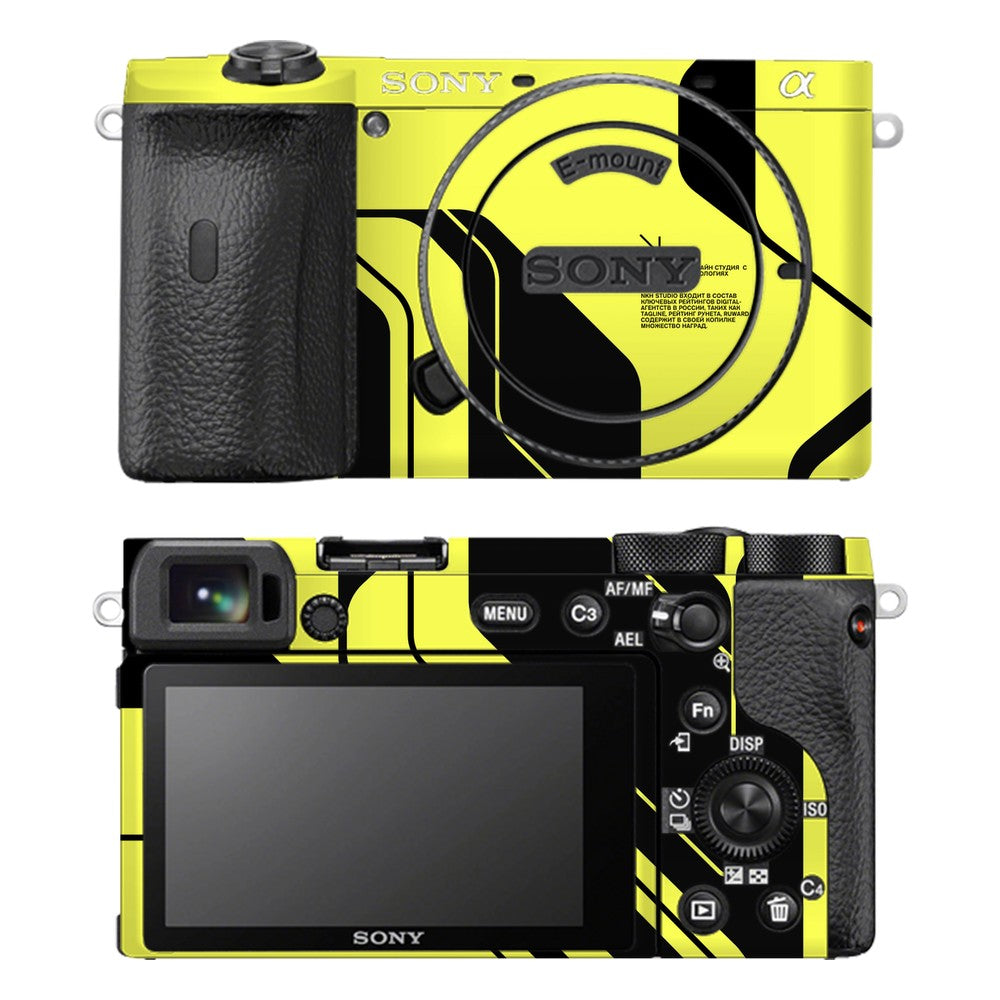 Sony A6600 camera skin - Cyber Yellow Black