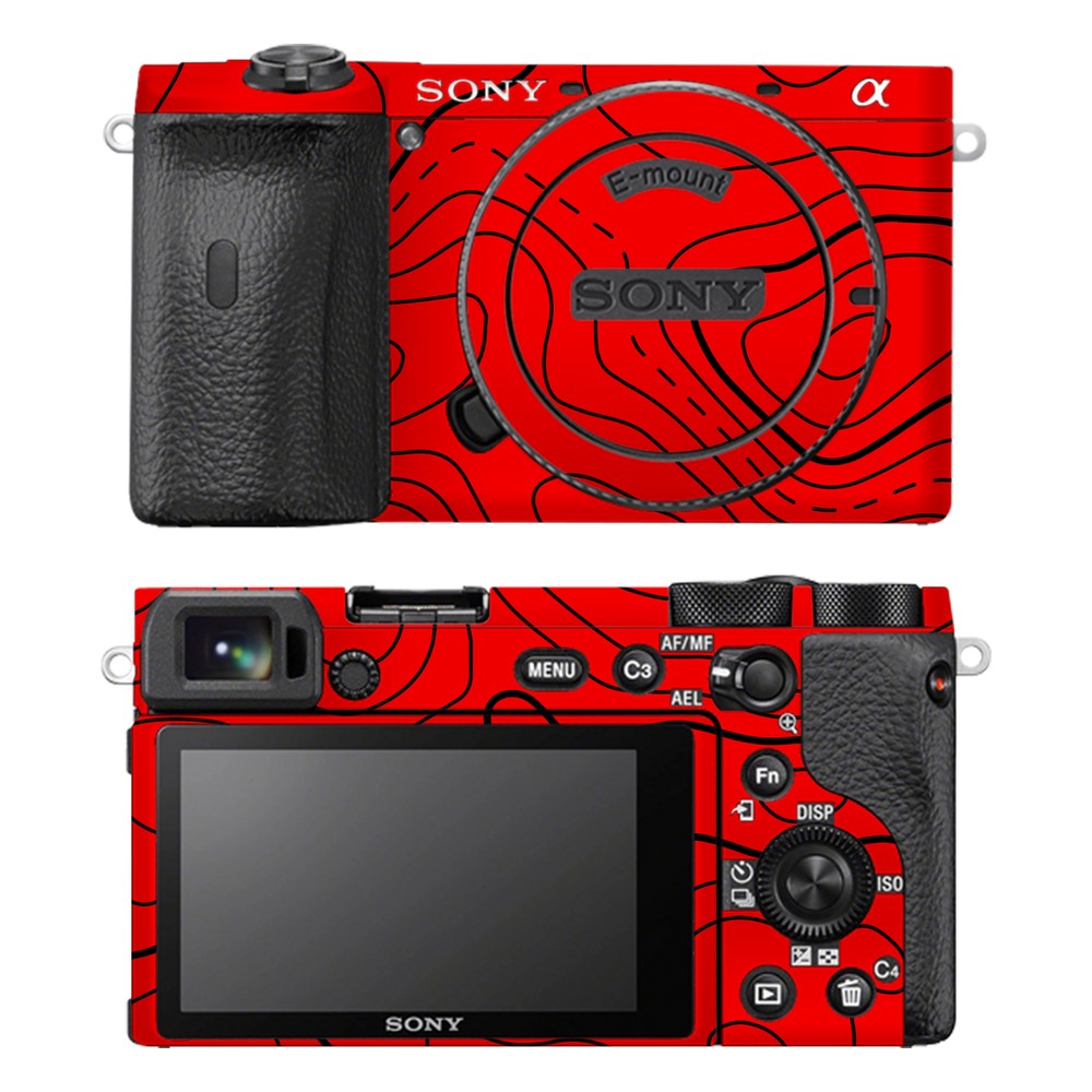Sony A6600 camera skin - Damascus Red