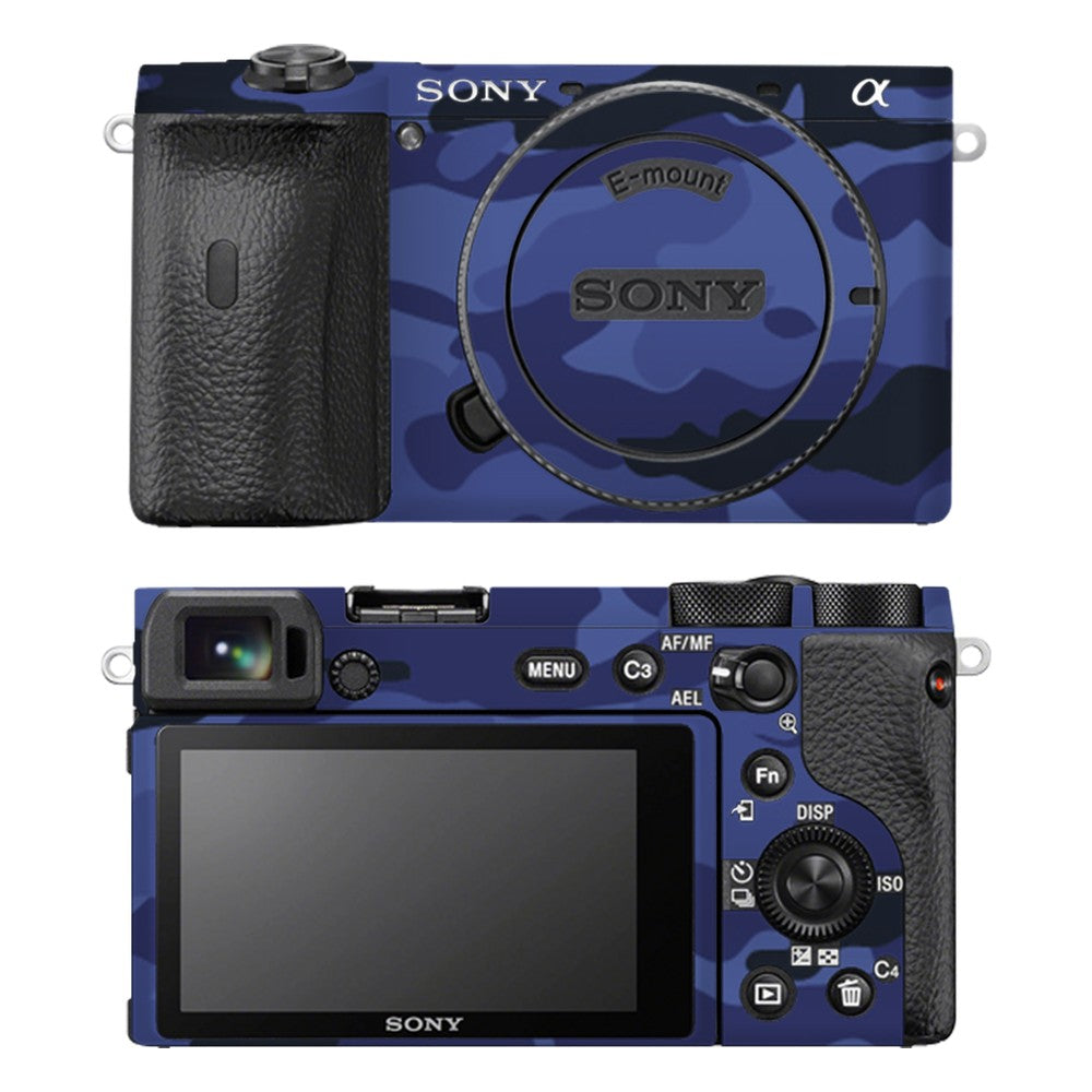 Sony A6600 camera skin - Dark Blue Camo