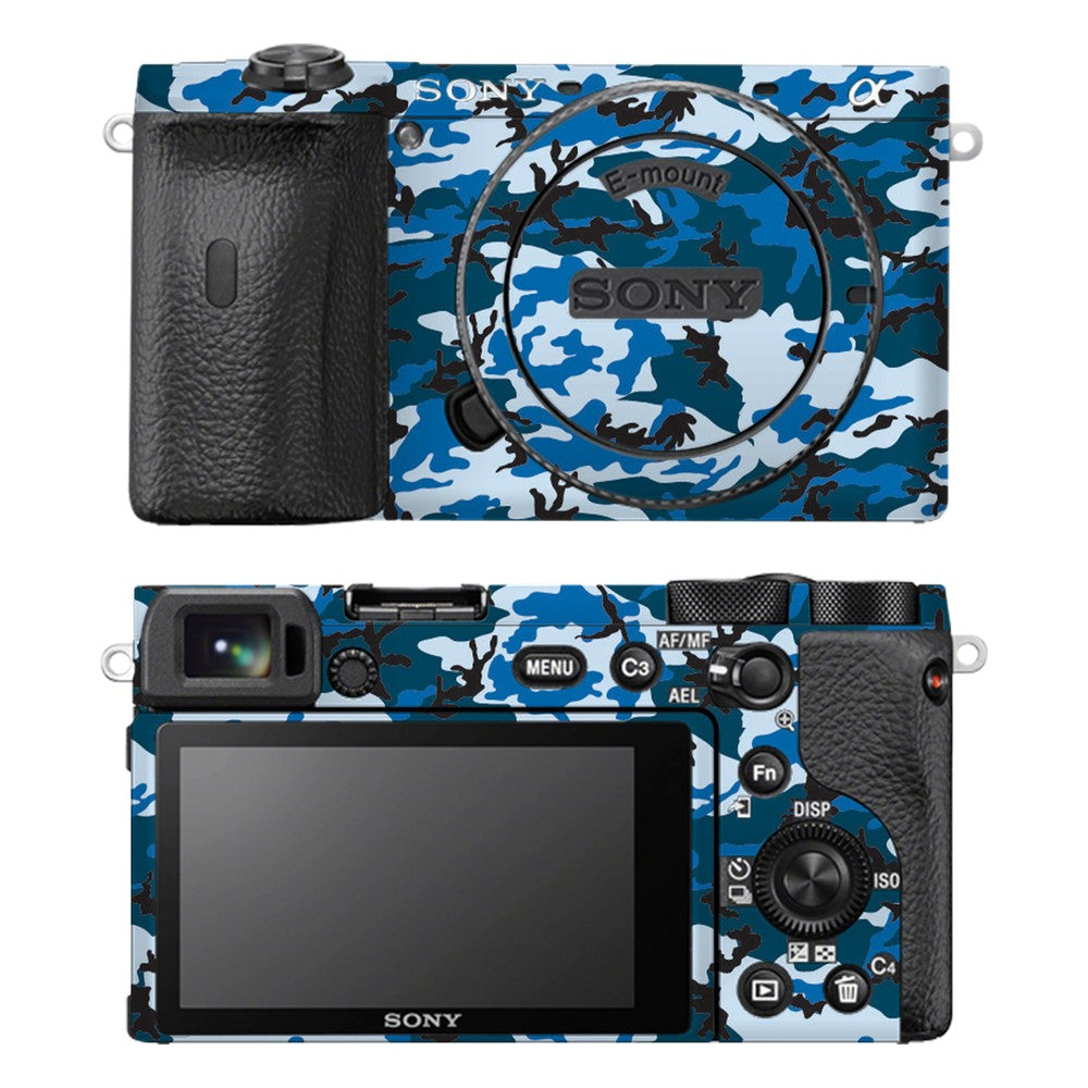 Sony A6600 camera skin - Digital Blue Camo