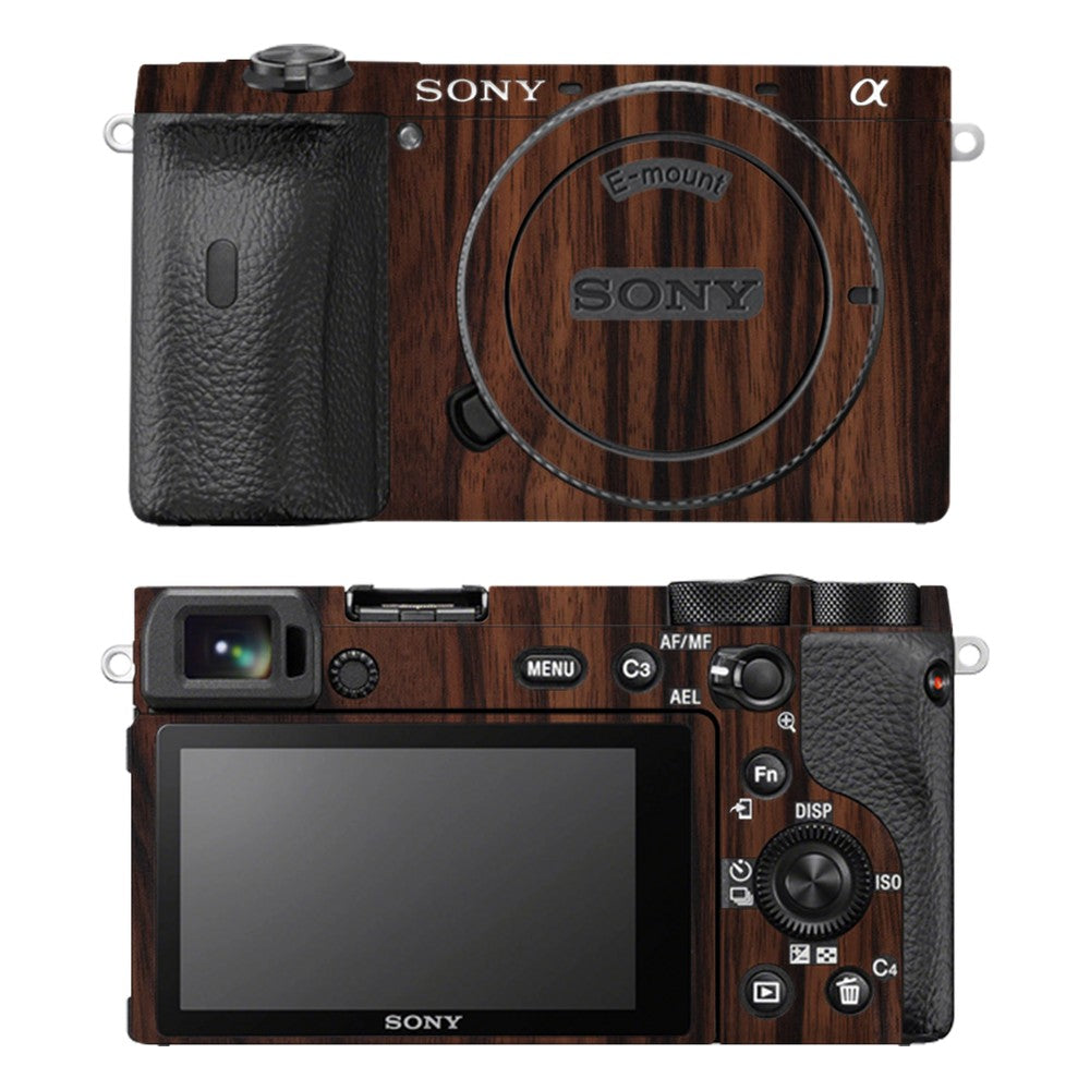 Sony A6600 camera skin - Ebony Wood