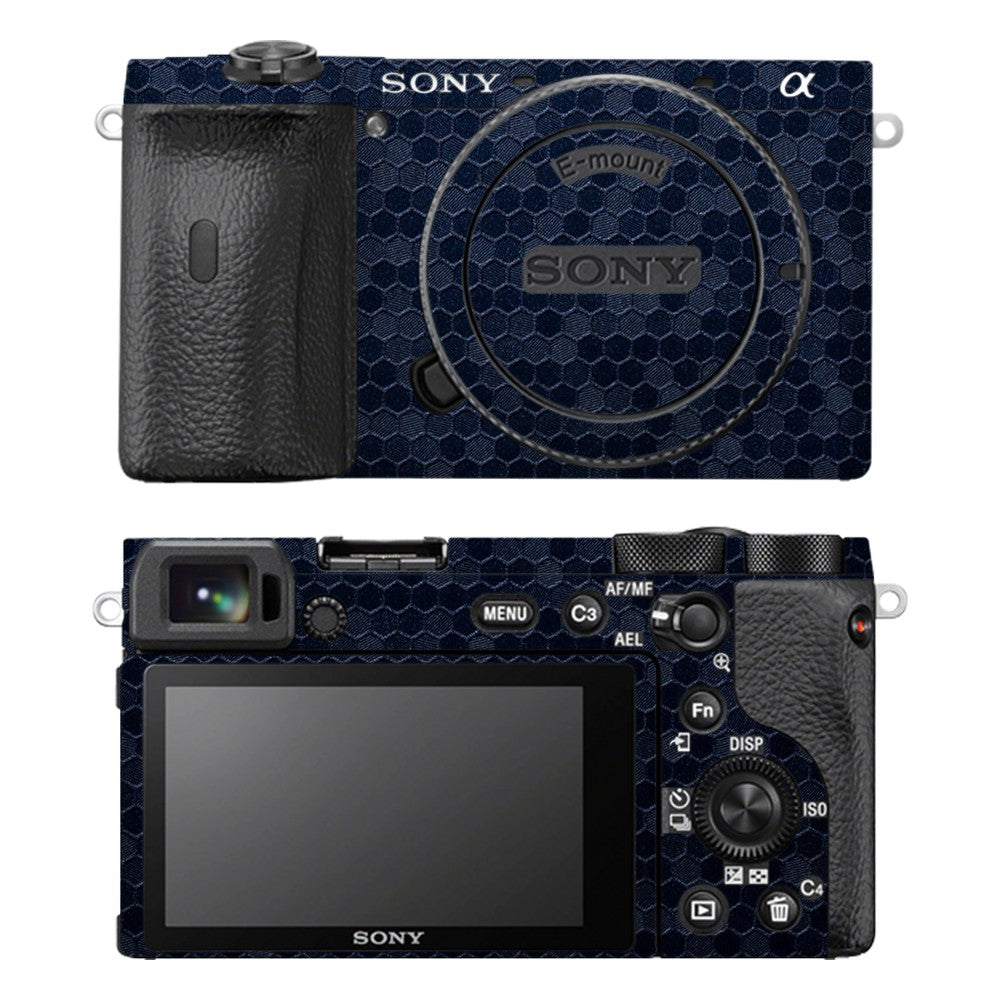 Sony A6600 camera skin - Honeycomb Blue