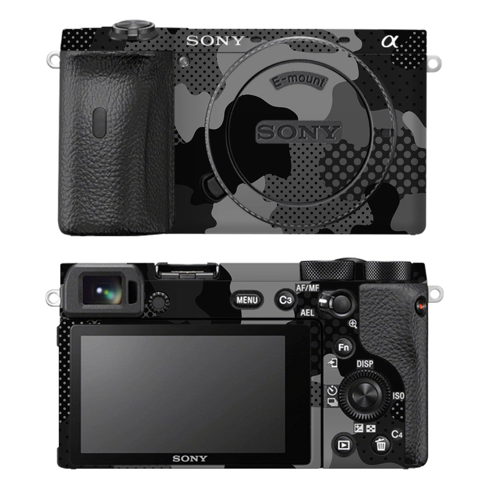 Sony A6600 camera skin - Military Black Camo