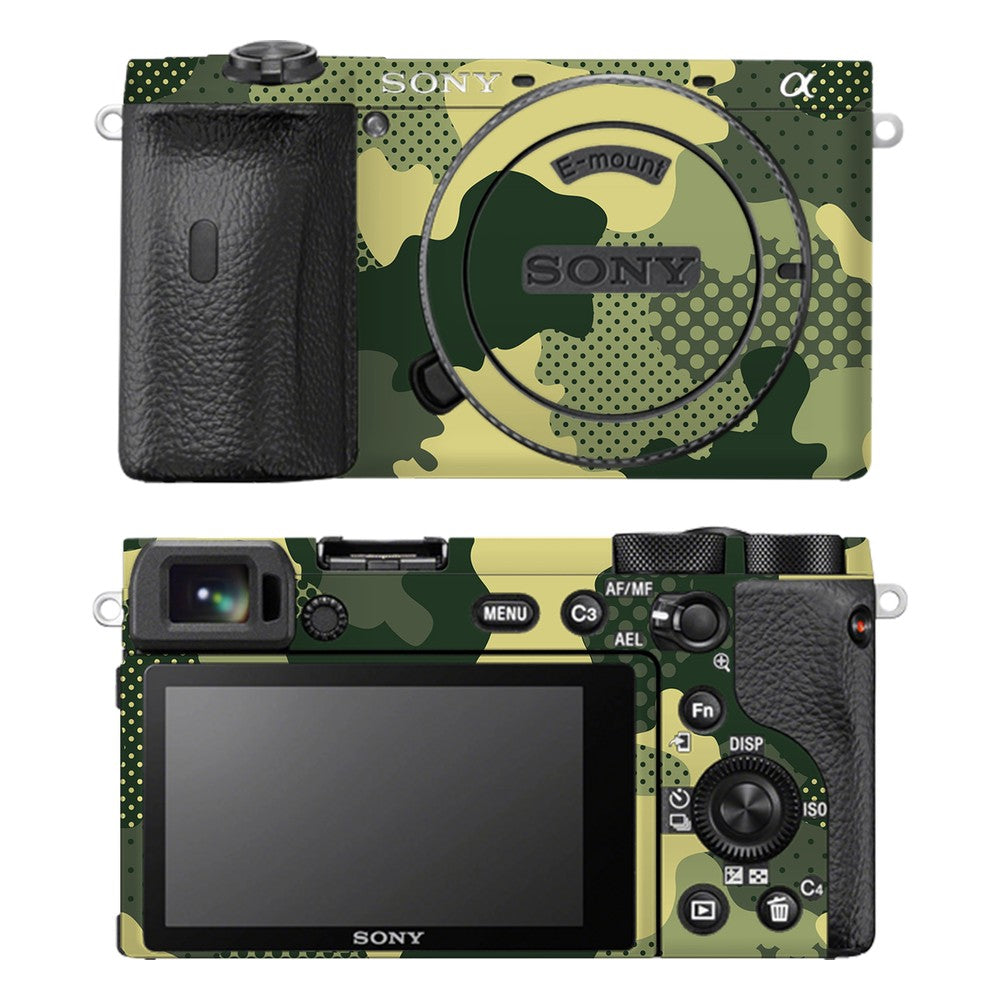 Sony A6600 camera skin - Military Green Camo