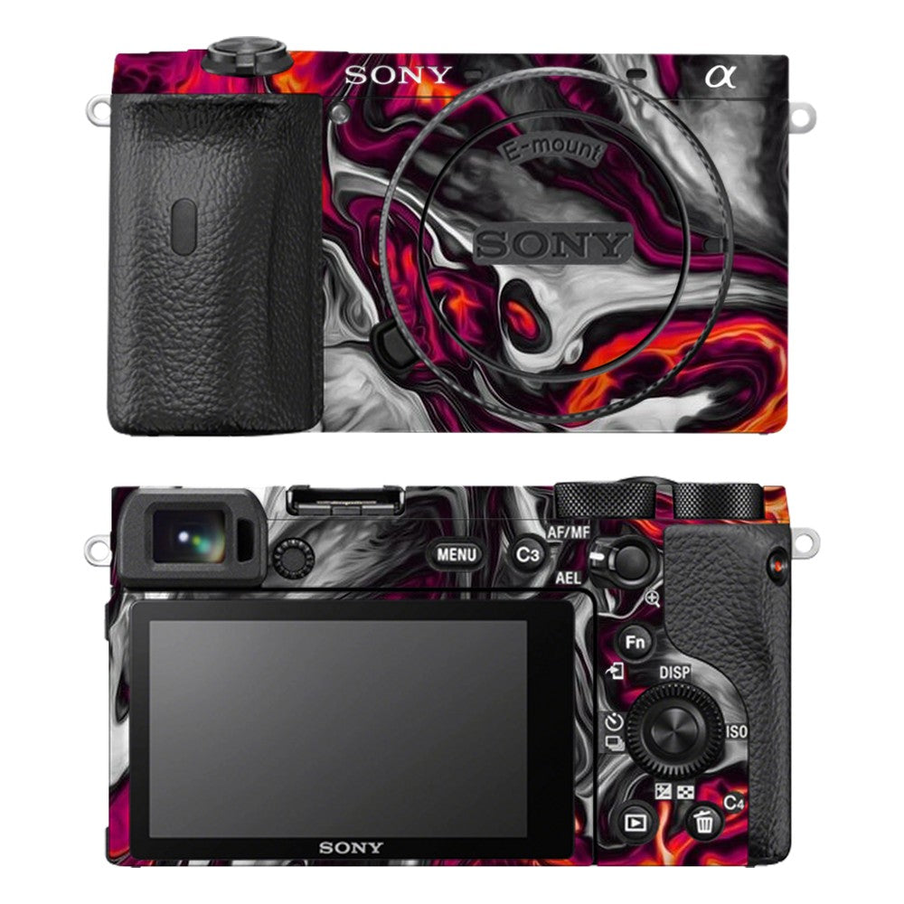 Sony A6600 camera skin - Red Hot Lava