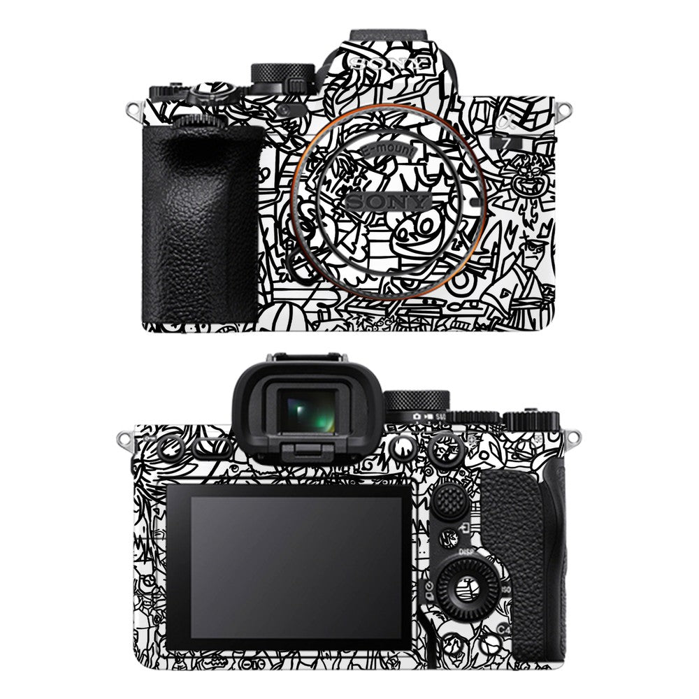 Sony A7 IV camera skin - Classic Doodle