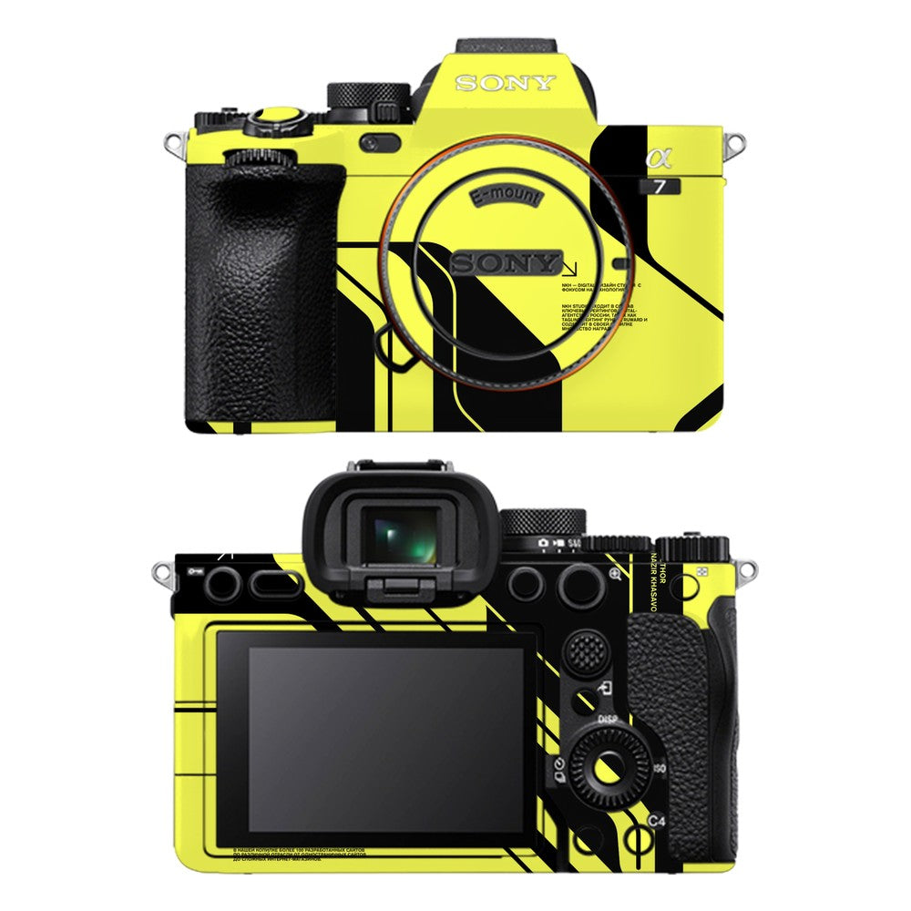 Sony A7 IV camera skin - Cyber Yellow Black