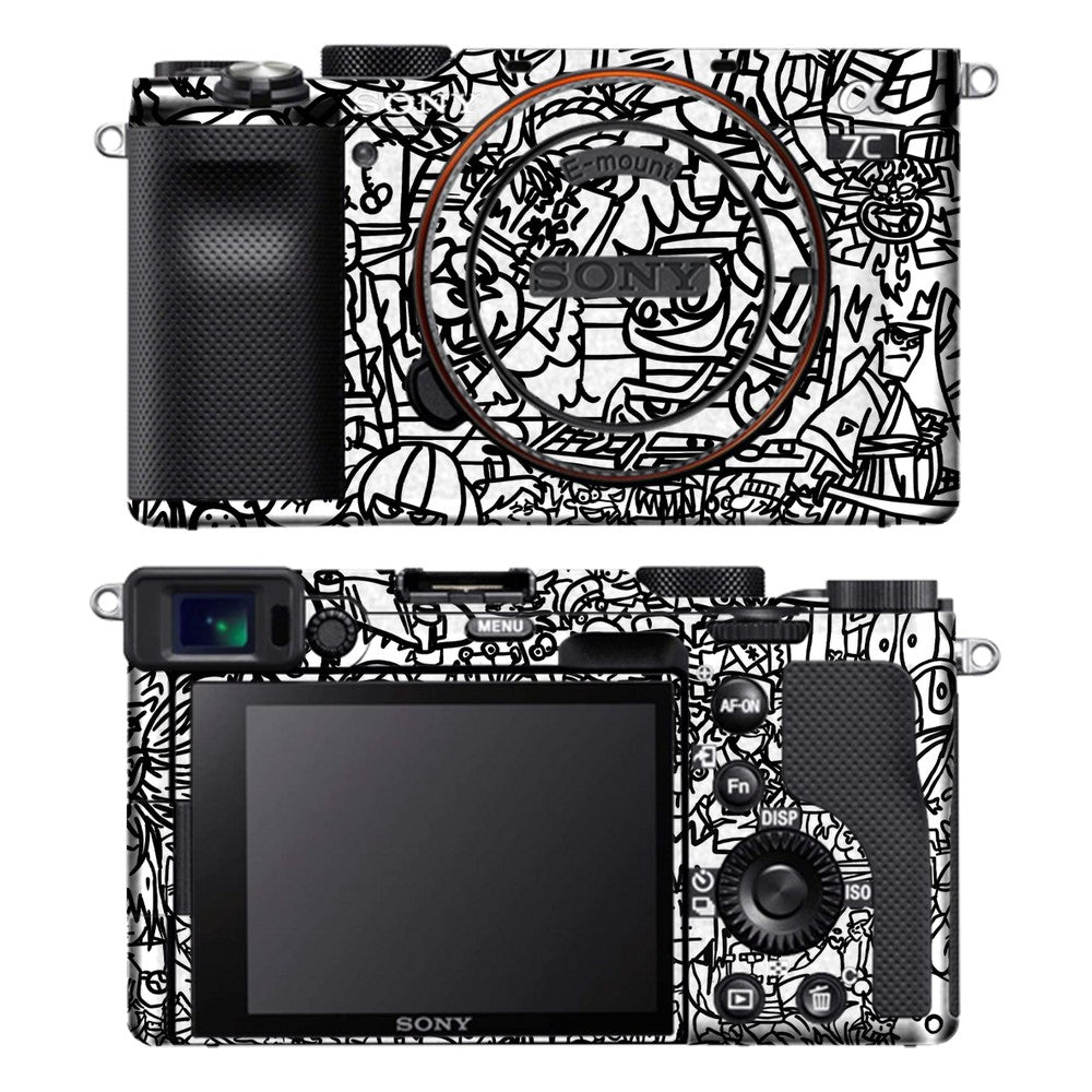 Sony A7C camera skin - Classic Doodle