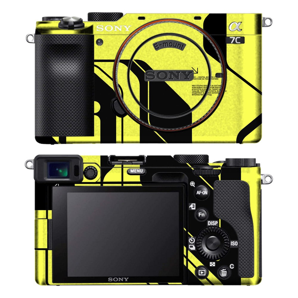 Sony A7C camera skin - Cyber Yellow Black