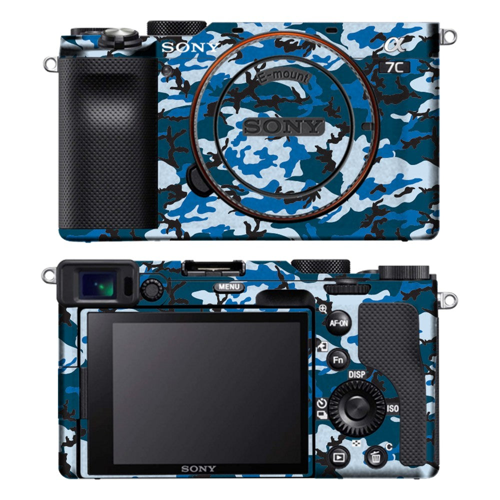 Sony A7C camera skin - Digital Blue Camo
