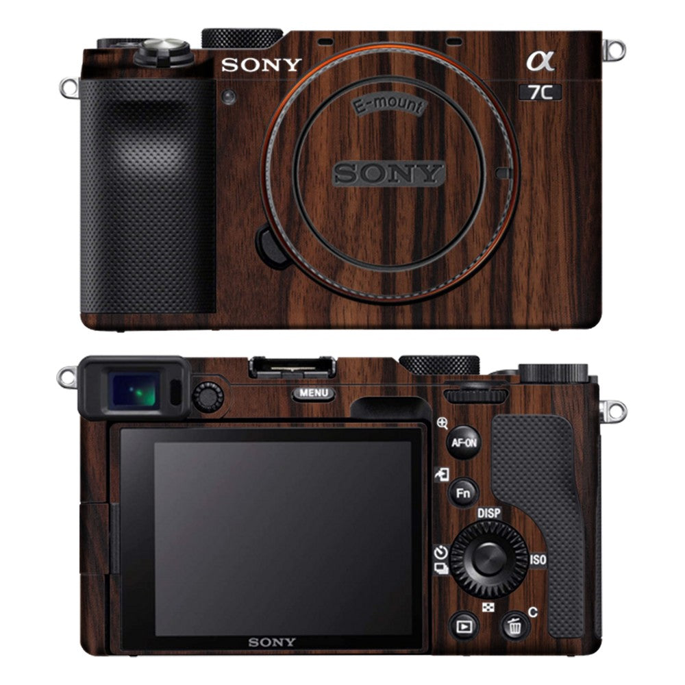 Sony A7C camera skin - Ebony Wood
