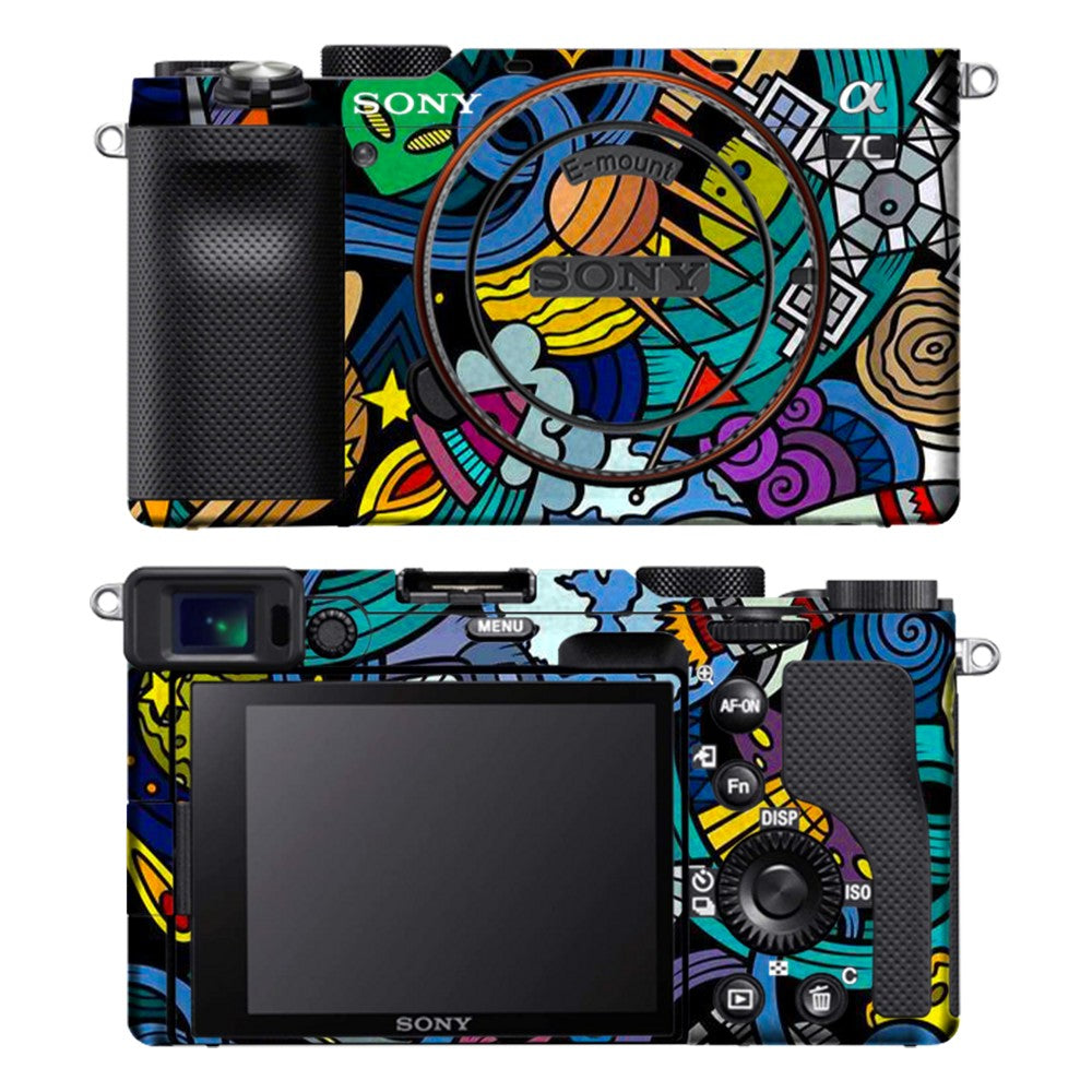 Sony A7C camera skin - Space Doodle
