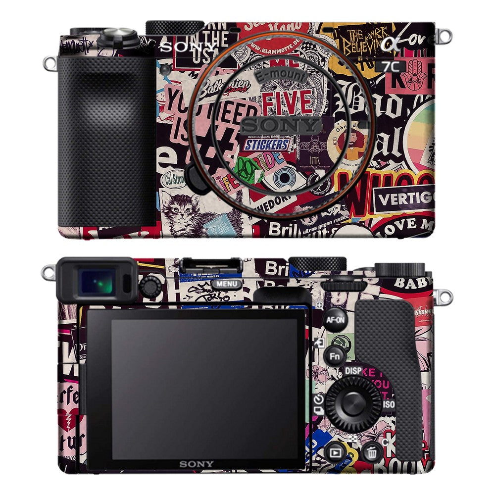 Sony A7C camera skin - Sticker Doodle