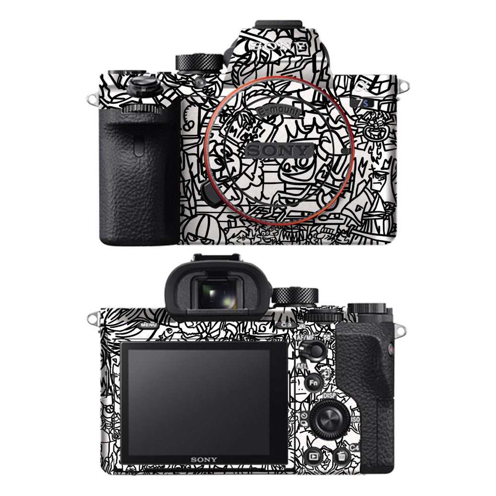Sony A7S II camera skin - Classic Doodle