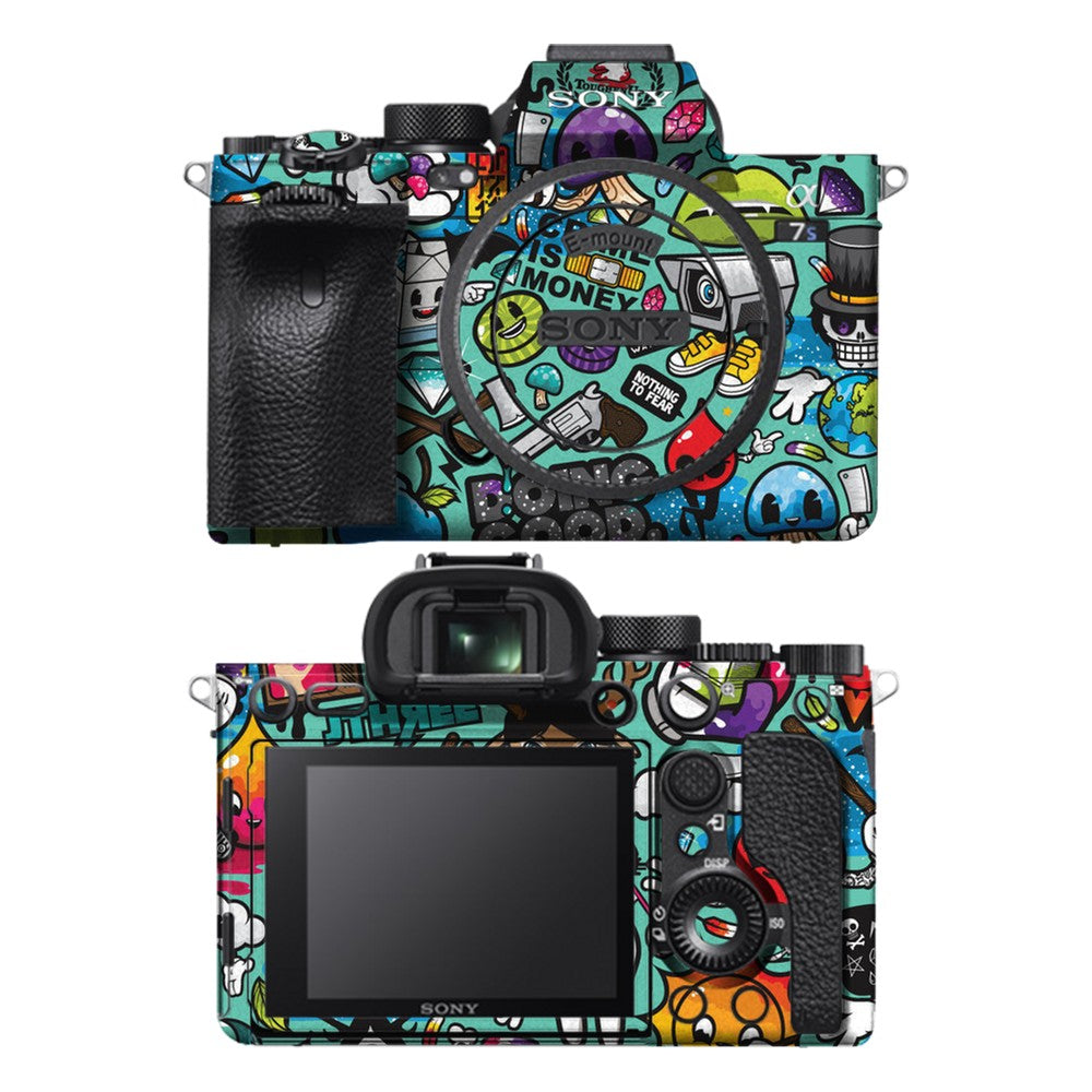Sony A7S III camera skin - Blue sketch