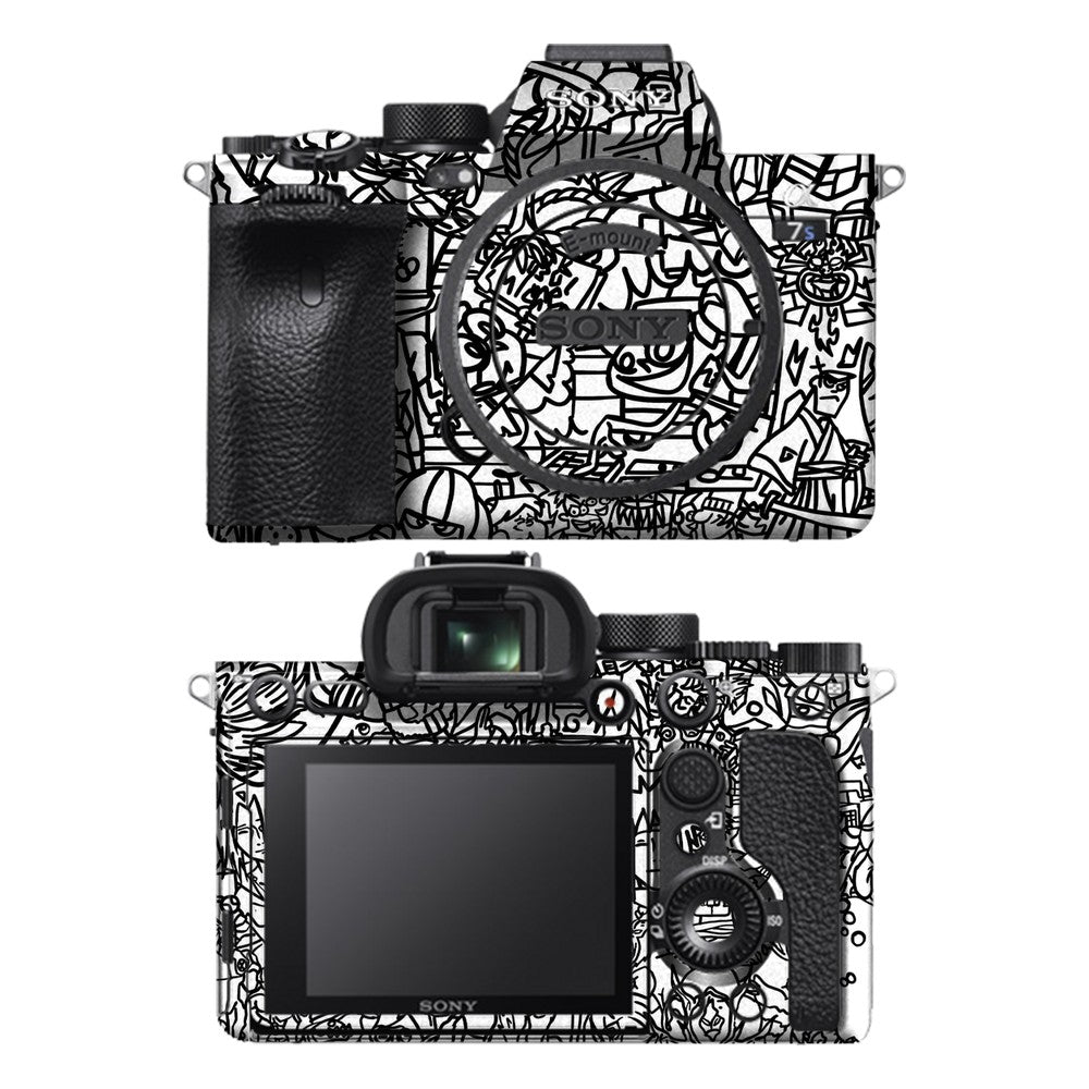 Sony A7S III camera skin - Classic Doodle