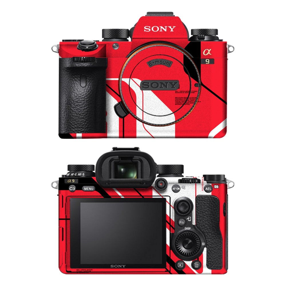 Sony A9 camera skin - Cyber Red