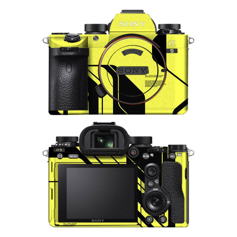 Sony A9 camera skin - Cyber Yellow Black