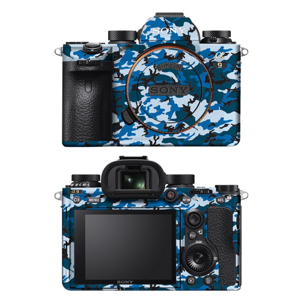 Sony A9 camera skin - Digital Blue Camo