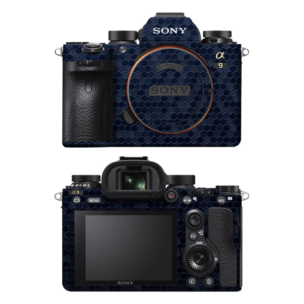 Sony A9 camera skin - Honeycomb Blue