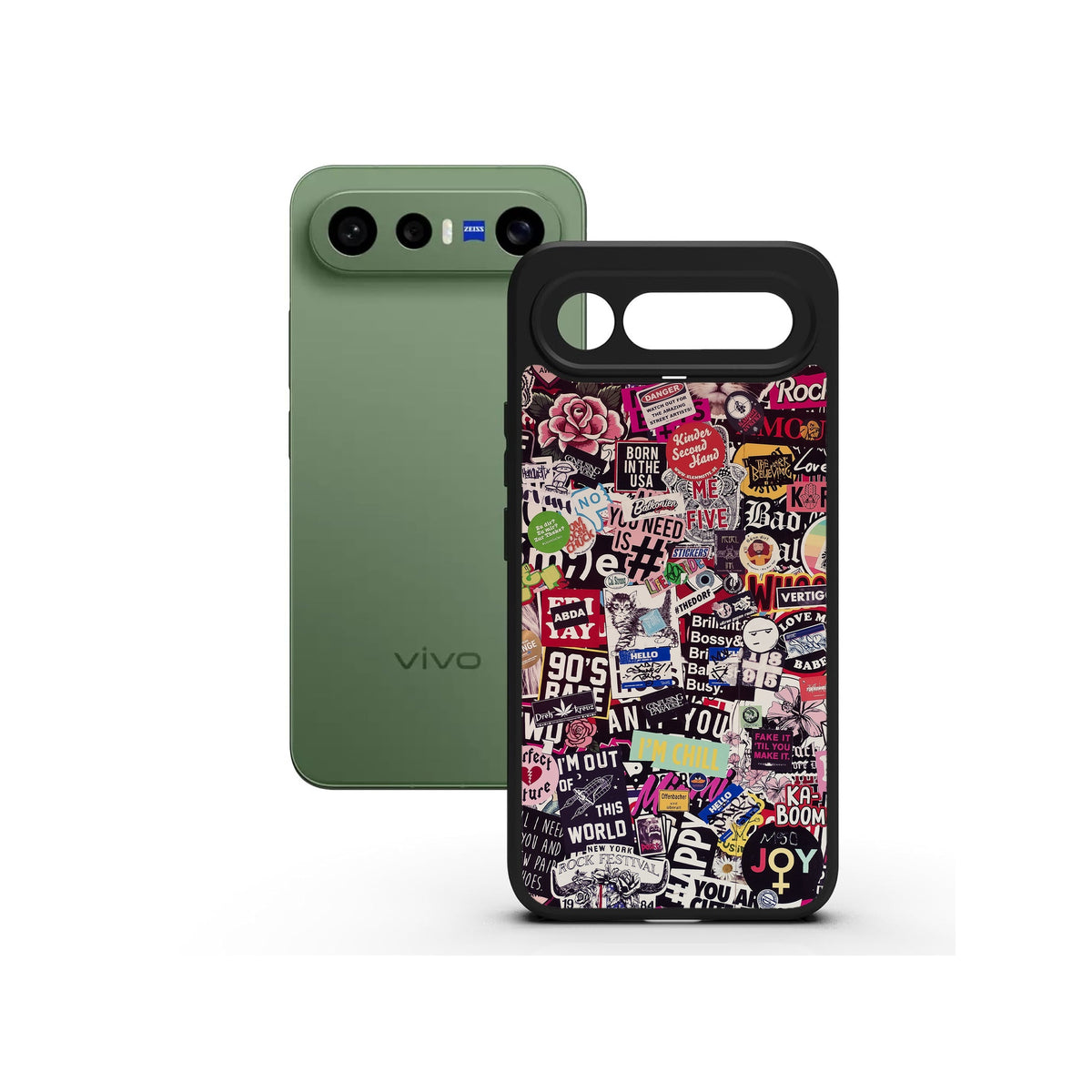 Sticker Doodle printed Doyers case, alternate view