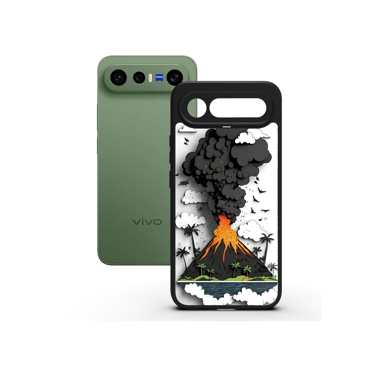 Tropical Eruption printed Doyers case, alternate view