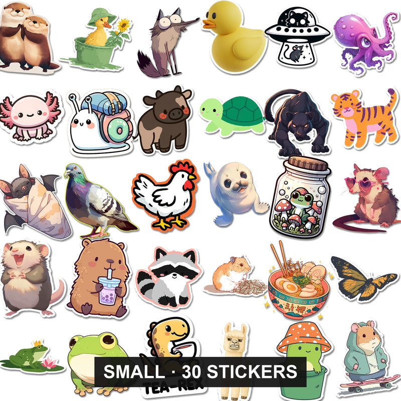 Wildlife Sticker Bundle - 30 stickers, every design shown