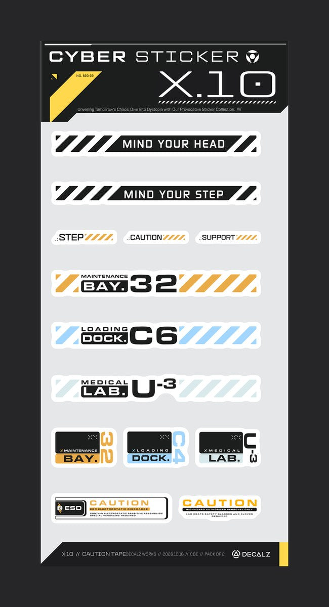 Cyber Sticker X.10 CAUTION TAPE limited edition sticker pack by Decalz