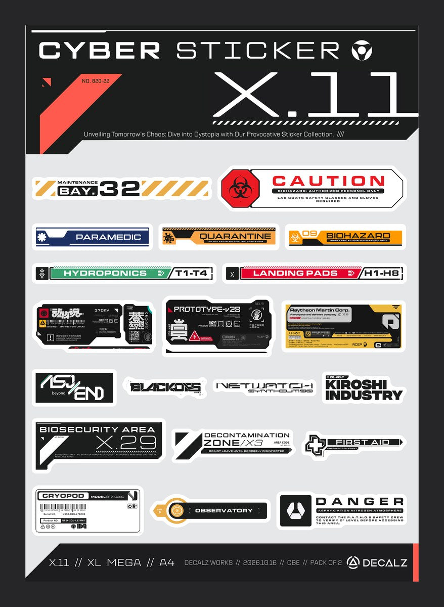 Cyber Sticker X.11 XL MEGA limited edition sticker pack by Decalz