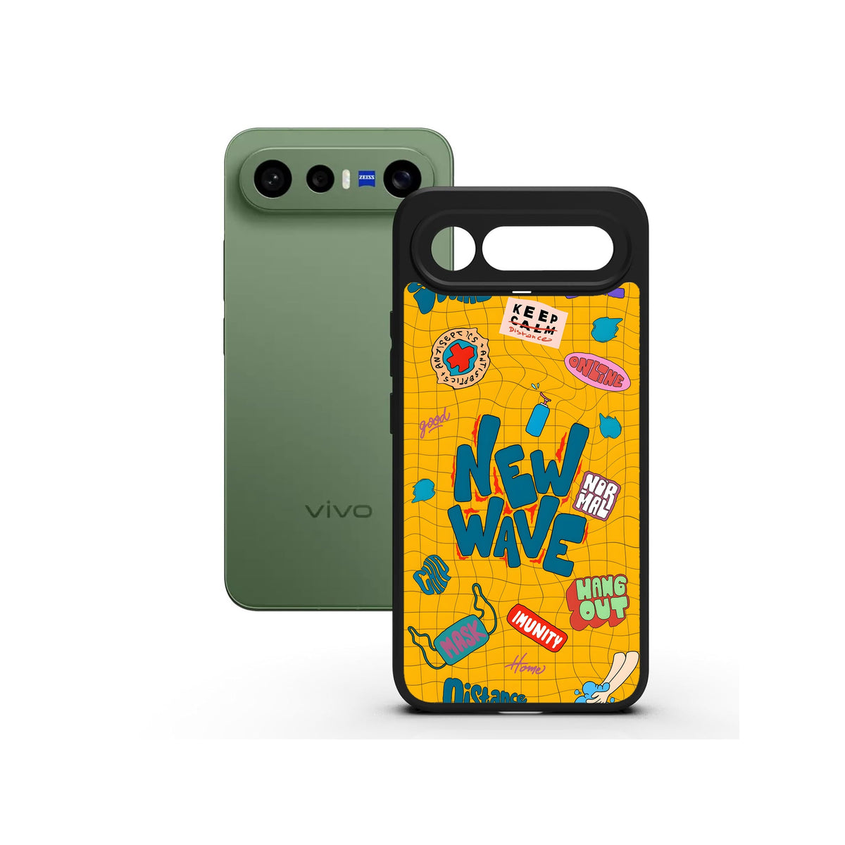 Yellow Warp printed Doyers case, alternate view